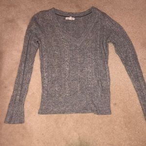 Grey Cable Knit Sweater